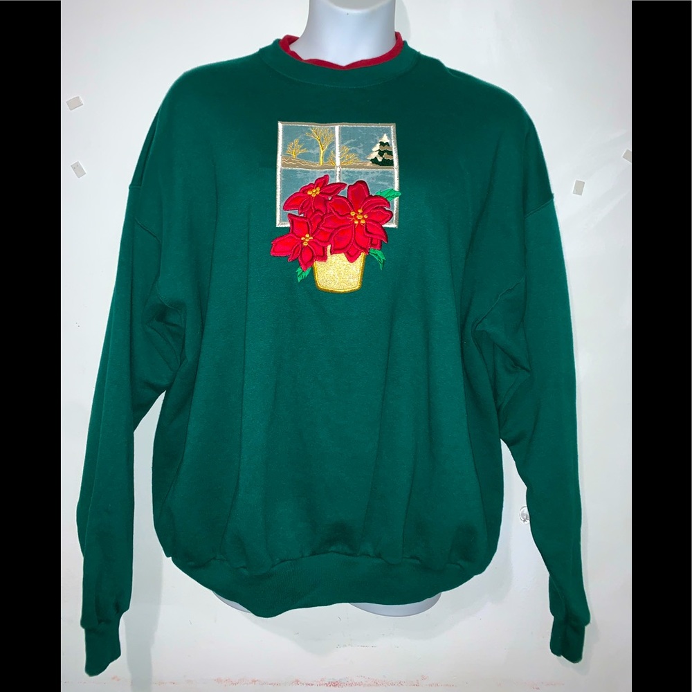 Vintage MCCC Energy Green Christmas Sweatshirt Size 2X